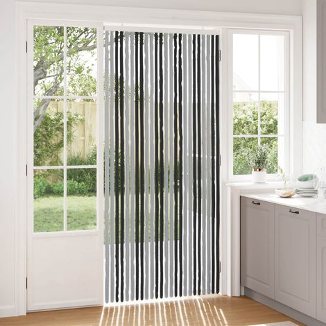 vidaXL Tenda per insetti in chenille Grigio e Nero 100 x 220 cm