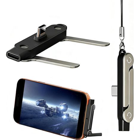 Smartphone-Stativ, Mehrfachladegerät 240W Schnellladung, allgemeiner abnehmbarer Adapter, DC (einzelner schwarzer Adapter) (1/5)