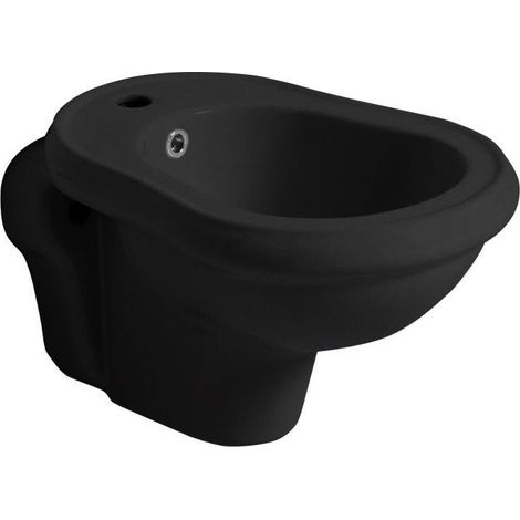 Bidet suspendu RETRO 38x52cm avec fixations, noir mat (1/3)
