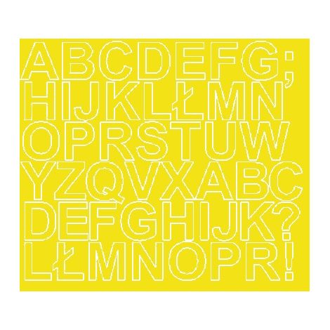 Letras autoadhesivas de 3 cm, pegatinas amarillas brillantes (1/2)