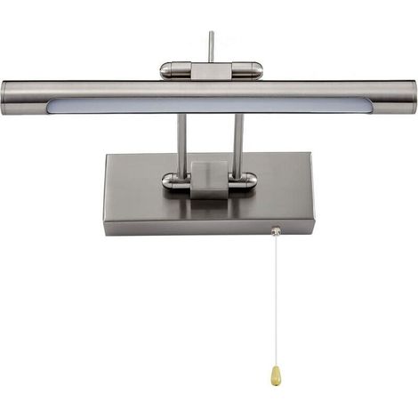 Applique Salle Bain LED - Interrupteur Tirette - Miroir Orientable IP44 - 4000K 35cm/6W (1/4)