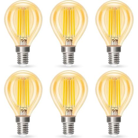 E14 LED Ampoules, Lumière Blanche Neutre Ampoule Filament, 4W, 4000K, Filament LED Rétro Lustres, Plafonnier, Applique (1/5)