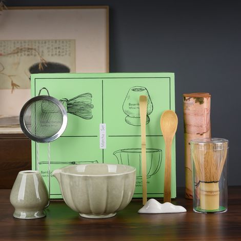 Matcha-Set, 8-teilig – Japanische Zeremonie – inklusive Löffel und Schneebesen (1/5)