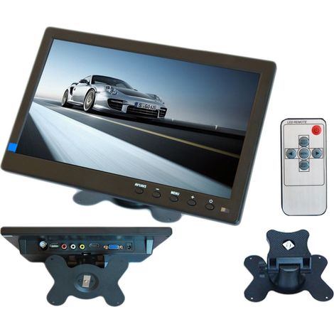 Tv Moniteur De Télévision Lcd Numérique 10,1' Tft Pour La Vidéo Surveillance Vga Bnc Hdmi