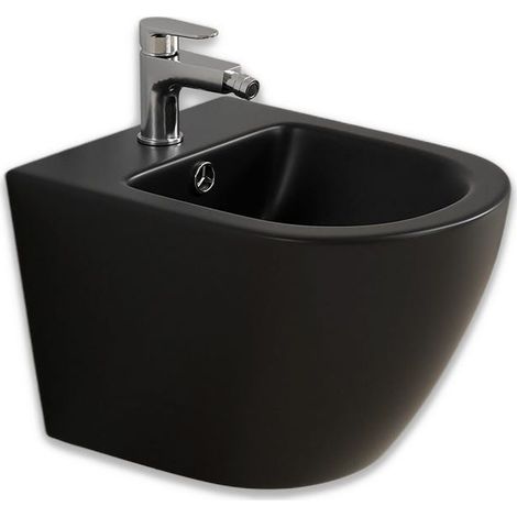 Bidet Suspendu Arrondi Noir Mat Folk
