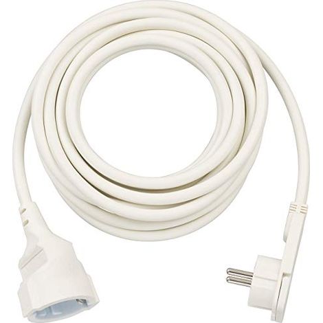 Prolunga elettrica BRENNENSTUHL IP20 5m H05VV-F3G1.5 con spina piatta bianca (1/4)
