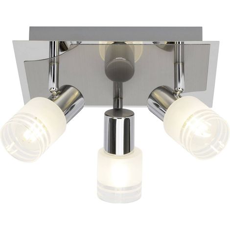 BRILLIANT Lampe Lea LED Spotrondell 3flg eisen/chrom/weiß 3x LED-D45, E14, 4W LED-Tropfenlampe inklusive, (450lm, 2700K) Energiesparend und langlebig durch LED-Einsatz (1/2)