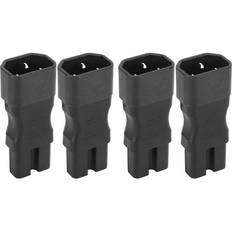 Adaptateur d'alimentation IEC320 C14 vers IEC320 C15, Connecteur D'Adaptateur de Cordon d'alimentation 4 Pièces pour Adaptateur d'alimentation pour Ordinateur (1/5)
