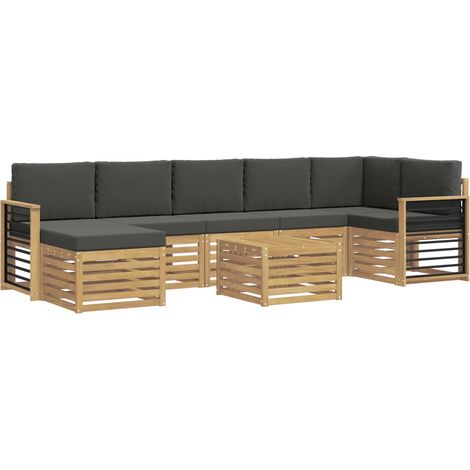 Ensemble de canapés d'extérieur 8 pc Blanc et anthracite vidaXL