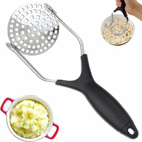 royaluxe - Presse-purée manuel en acier inoxydable - Presse-purée manuel - Presse-purée de pommes de terre, légumes et fruits 29.59.5cm——, (1/5)