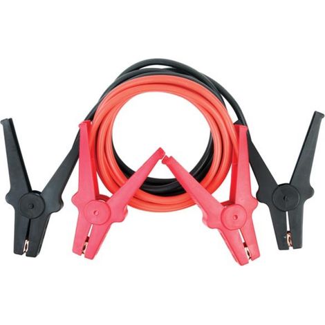 Perel Starthilfekabel Auto 25 mm² 350A 3,5 Meter, 12V 24V Starthilfekabelset für Benzin bis 5500 ccm und Diesel bis 3000 ccm, isolierte Batterieklemmen, TÜV GS DIN zertifiziert, mit