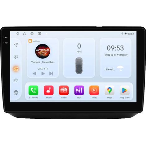 Autoradio, touchscreen, connettività intelligente, compatibile con Skoda Fabia 2 2007 - 2014, QS4 (8 core 4G 32G) (1/2)
