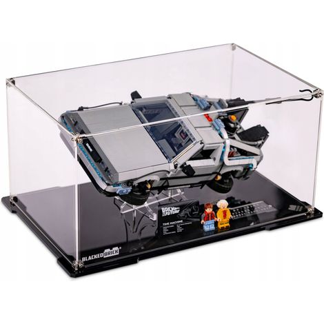 Schwarze Vitrine für die Lego Creator 10300 DeLorean Zeitmaschine (1/5)