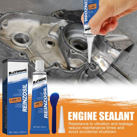 Engine sealant for automotive metal fuel tanks, repair sealant, oil pan, cylinder head gasket, oil-resistant and heat-resistant adhesive - 50ml set (1/5)