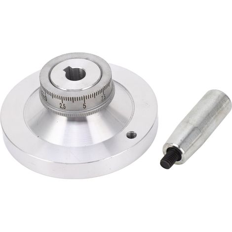 Volant de tour 80mm en alliage d'aluminium avec manivelle pour mini-tours 7x12, 7x14, 0618, CJ18A (1/5)