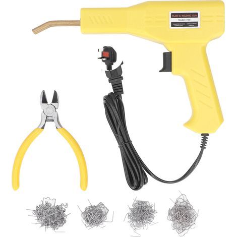50-W-Heißschweißgerät, Werkstattausrüstung, Reparaturset für Autostoßstangen, Schweißreparaturmaschine, gelber UK-Stecker (220 V) (1/5)