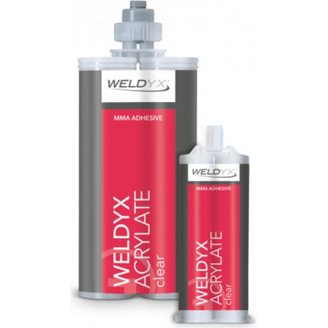 Weldyx Acrylate Clear 50 ml Zweikomponenten-Acrylklebstoff für starre Verbindungen, schnelle Verarbeitungszeit, einfache Anwendung