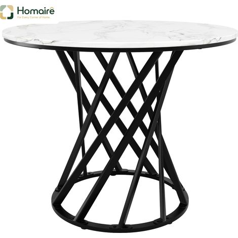 Schwarz Esstisch 80 x 80 x 76 cm MDF HOMAIRE (1/5)