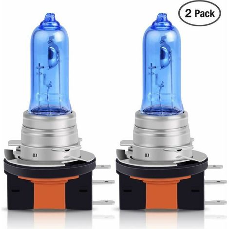H15 Ampoules halogènes 12V 15/55W Lampes phares 5000K Blanc chaud Lumière de brume Ampoule DRL, 2 Pièces - (1/5)