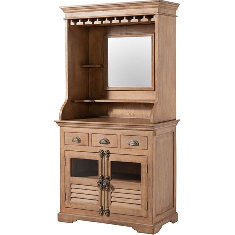 Mobile Bar Mango 98x51x190 oliato beige TOULOUSE 05