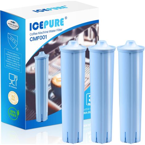 Filtre à eau pour machine à café, Compatible avec Blue/IMPRESSA/ENA/GIGA Séries, Cartouche filtrante Incompatible Smart+, 3 pièces (1/5)