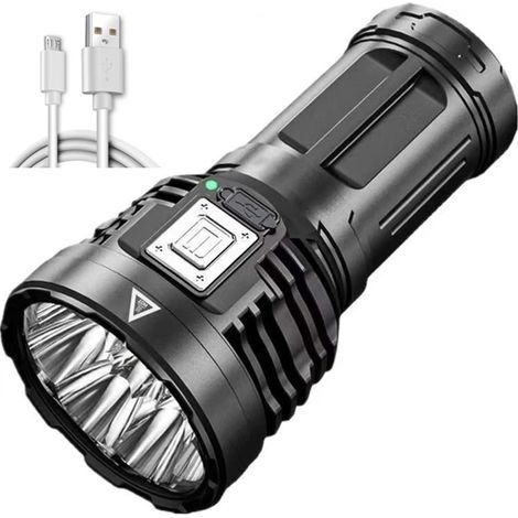 USB rechargeable LED outdoor flashlight, super bright, for camping, fishing and hiking (1/5)