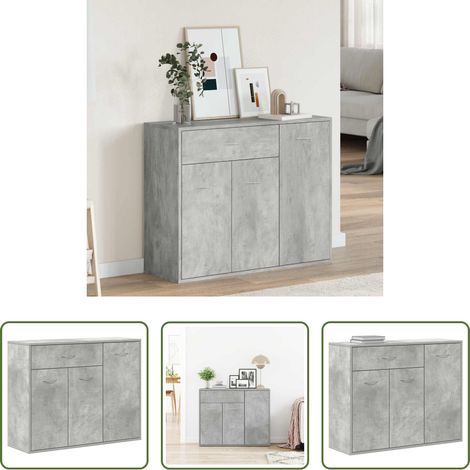Holzwerkstoff - Sideboard Betongrau 88x30x70 cm Holzwerkstoff (1/5)