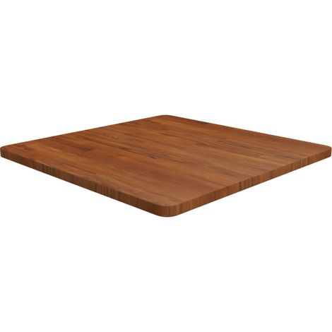 Tischplatte Quadratisch Dunkelbraun 70x70x2,5cm Eiche Behandelt