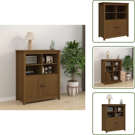 Buffet Marron miel 83x41,5x100 cm Bois massif de pin - Buffet - Meuble De Rangement - Armoire - Commode - Mobilier Rustique (1/5)