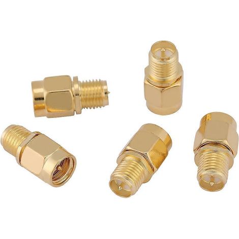 5-teiliges Set aus SMA-Stecker auf RP-SMA-Buchse HF-Koaxialadapter-Steckverbindern