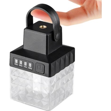 Lanterne Solaire LED 5 modes étanche rechargeable Lanterne Randonnée Lumière Extérieure pour nuit randonnée pêche tente travail maison patio porche jardin cour (1/5)