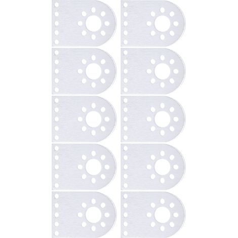10-teilige Montageplatte aus Aluminiumlegierung, Serie 3108, flache, halbkreisförmige Halterung mit Standardlöchern, Modell 3108-0001-0001 (1/5)