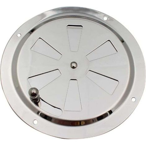 Grille aération VMC,Grille de Ventilation Rond, Ouverture d'aération réglable Évent d'Aération en Acier Inox Entrée et évacuation d'air 125mm (1/4)