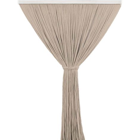 Tenda Antimosche per Porta Finestra a Pannello Con Telaio In PVC Beige - 100 x 220