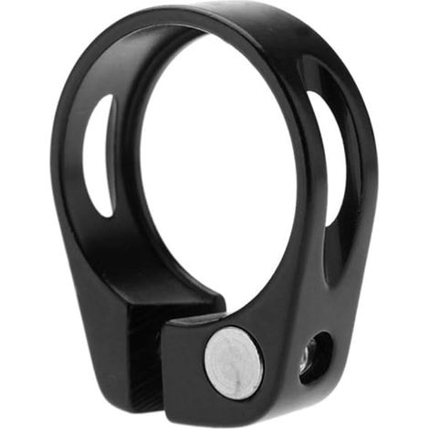 2 morsetti per reggisella da mountain bike in lega di alluminio da 31,8 mm per mountain bike/bici da strada (neri) (1/4)