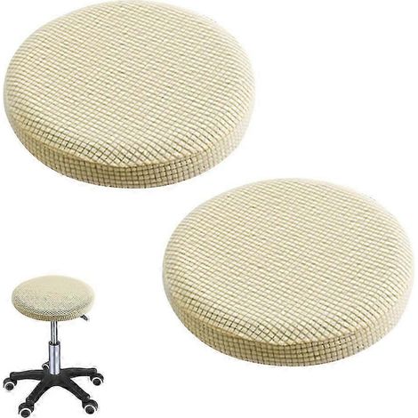 Housse de tabouret de bar jacquard deux pièces, housse de chaise élastique, compatible avec les assises de chaises rondes, tailles de 32 à 40 cm, style 3938 (1/5)