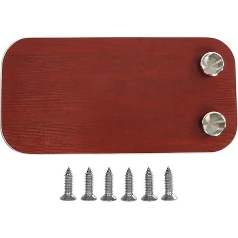 Tablette marine en bois massif avec 2 porte-gobelets, panneau amovible pour caravane, camping-car, bateau, yacht, rectangulaire, rouge foncé (1/5)