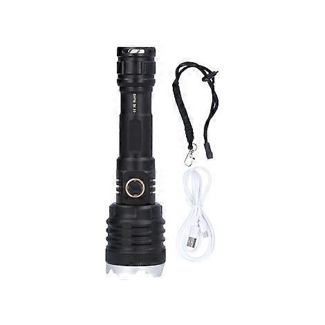 LED-Taschenlampe mit 5 Helligkeitsstufen, 20000 Lumen, wasserdicht, Zoom, Notlicht für Zuhause, Wandern, Camping, USB-Aufladung (1/5)