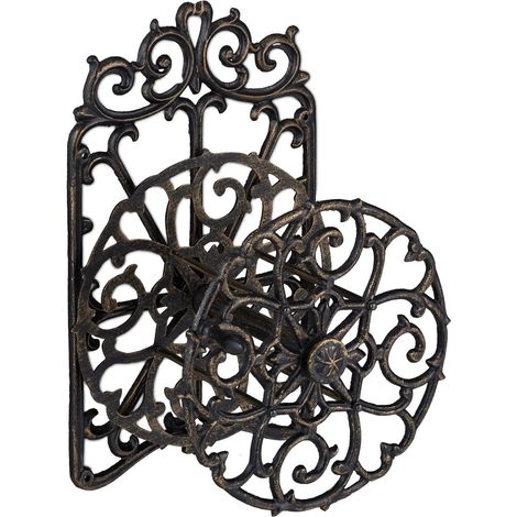 Portagomma da giardino da parete rotondo decorativo pratico 52 x 33 x 31 cm in ghisa 130009134