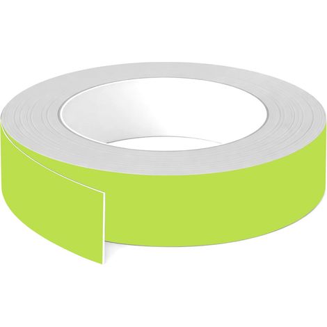 1x Bande de chant ABS sans colle 23 mm x 5 m épaisseur 0,8 mm facile à appliquer bricolage étagère meuble panneau plan de travail bois stratifié, Vert pomme (1/3)