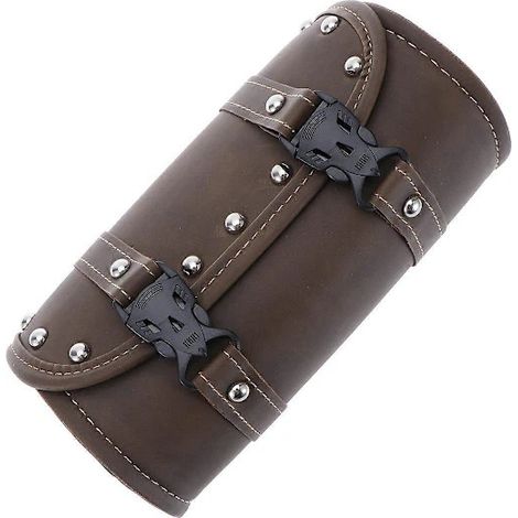 Sacoche universelle étanche pour moto avec sac à outils et pochette de rangement ronde, verte (1/3)