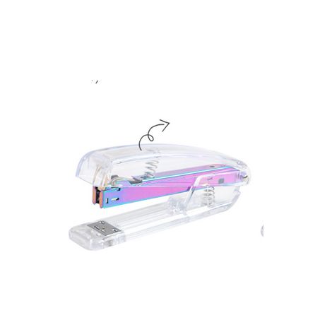 Agrafeuse transparente de bureau en acrylique avec 1000 agrafes 26/6, kit d'accessoires pour bureau à domicile (laser) (1/2)
