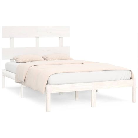 Maison Exclusive - Estructura de cama madera maciza blanca 120x20 (1/5)