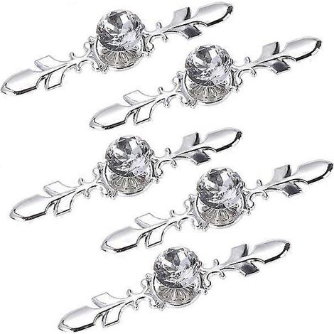 Boutons en cristal pour tiroir, poignée ronde, armoire, penderie, commode