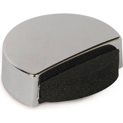Butée de porte adhésive avec finition chromé. Dimensions: 47x41x16 mm - talla