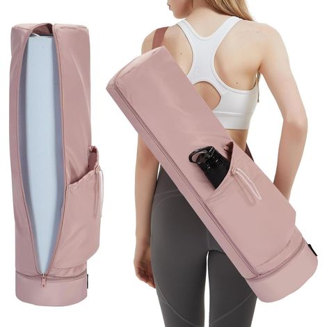 Yogatasche Damen Nassfach Flaschentasche Yoga Tasche Schultergurt Rosa (1/5)