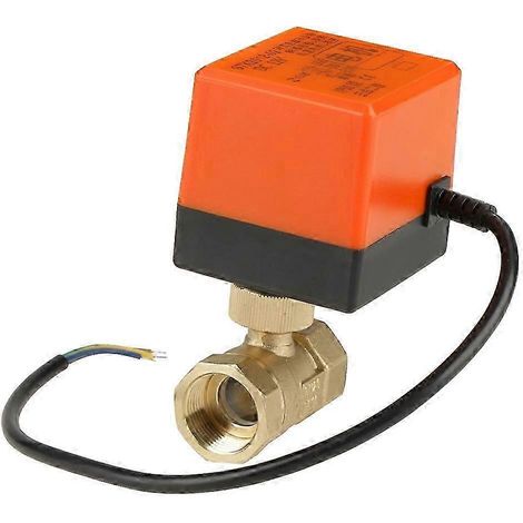 Vanne à bille motorisée en laiton 2 voies G3/4" DN20 DC12V pour climatiseur (1/4)