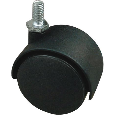 Utilia RUOTA GIREVOLE PER MOBILI CUFFIA NYLON mm. 50-perno M8x15 Utilia 4 PZ (1/2)