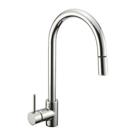 Crolla Fred ES 7790 CR mezclador monomando de cocina con duchador extraíble acabado cromo