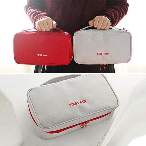 Leere Erste-Hilfe-Tasche, leichte Reise-Notfalltasche, Medikamentenaufbewahrungstasche für Zuhause, Büro, Auto, Outdoor, Boot, Camping, Wandern